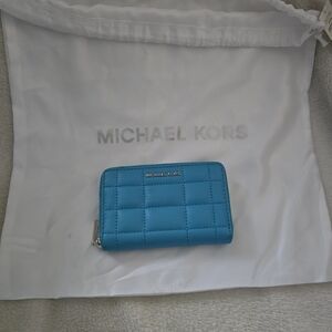 Michael Kors Tribeca Blue Quilted Wallet